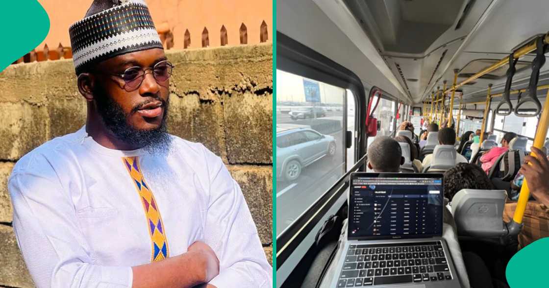 Photojournalist generates buzz as he turns Lagos BRT bus to his workspace