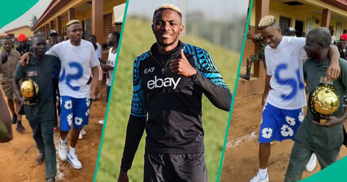 Victor Osimhen goes back to Olusosun pays tribute to his street coaches and friends. Victor Osimhen goes back to Olusosun pays tribute to his street coaches and friends.