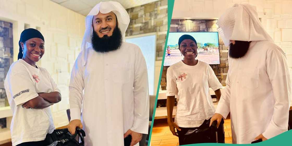 Taaooma ta dauki hoto tare da Mufti Menk