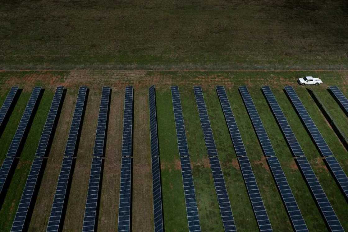 Former president Jimmy Carter and his wife, Rosalynn, began the town of Plains, Georgia's first solar farm, seen here on February 22, 2023 Former president Jimmy Carter and his wife, Rosalynn, began the town of Plains, Georgia's first solar farm, seen here on February 22, 2023