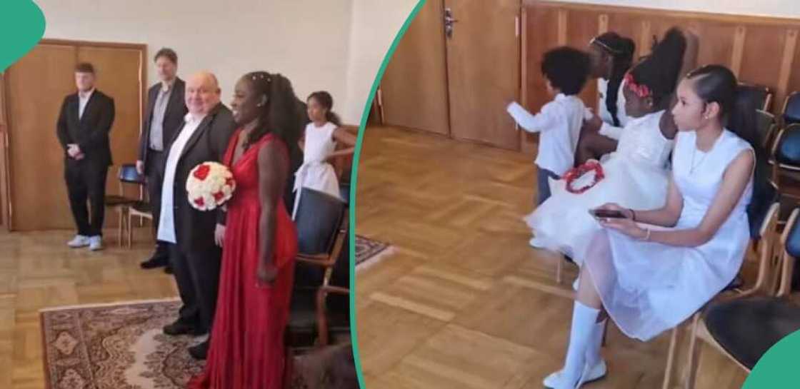 Video from wedding of single mum to oyinbo lover Video from wedding of single mum to oyinbo lover