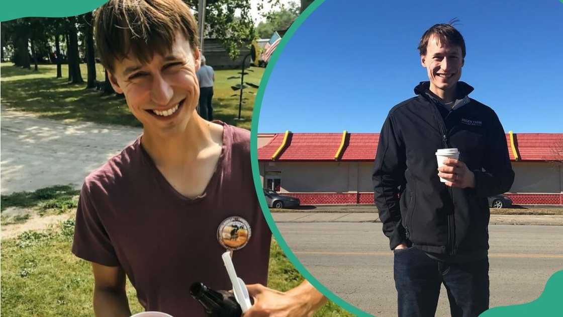 Nick Hagen posing for photos Nick Hagen posing for photos