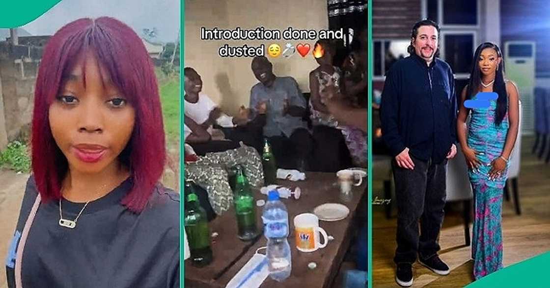 Lady celebrates getting hooked to oyinbo man Lady celebrates getting hooked to oyinbo man