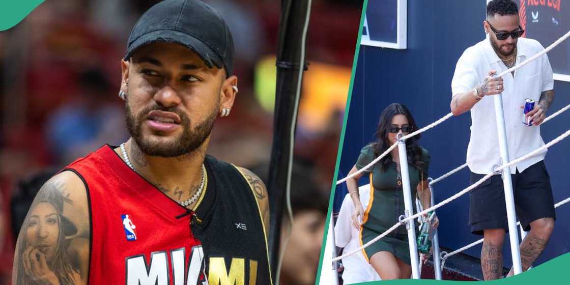 Neymar and Ex-Girlfriend Sit Close Together as They Watch Fury vs Usyk in Saudi Arabia - Legit.ng