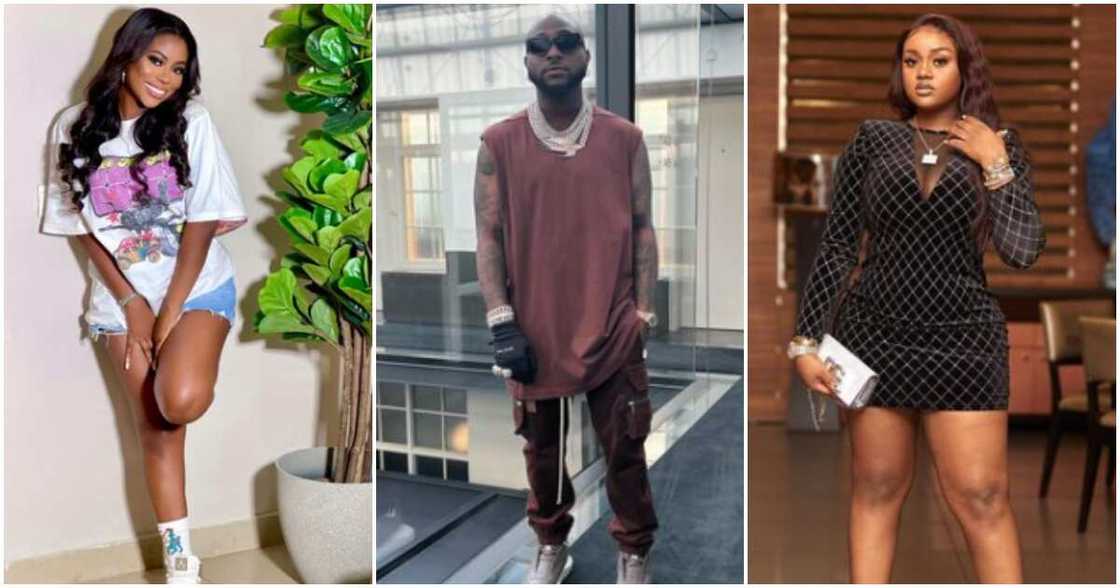 Davido and two of his baby mamas Davido and two of his baby mamas