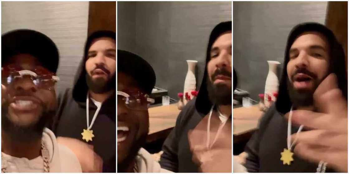 E choke: Davido hangs out with Canadian rapper Drake in new video E choke: Davido hangs out with Canadian rapper Drake in new video