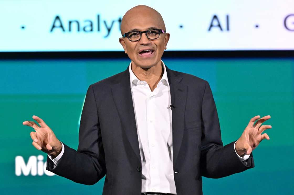 Microsoft CEO Satya Nadella speaks during a Microsoft AI event in Jakarta in April 2024 Microsoft CEO Satya Nadella speaks during a Microsoft AI event in Jakarta in April 2024