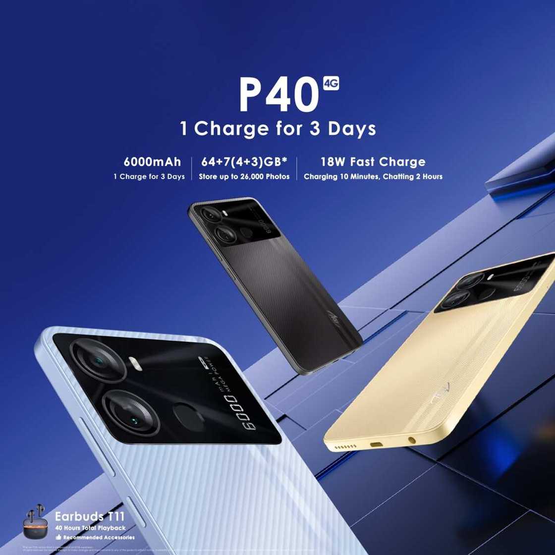 1 Charge for 3 Days: itel Releases itel P40 With 7GB RAM and 6000mAh Battery for Nigerians 1 Charge for 3 Days: itel Releases itel P40 With 7GB RAM and 6000mAh Battery for Nigerians