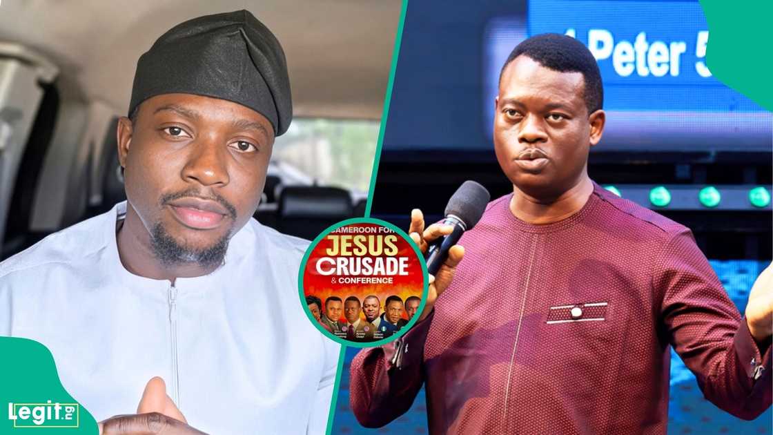 VeryDarkMan reacts to Apostle Arome’s U.S. listing on an upcoming Cameroon crusade flyer