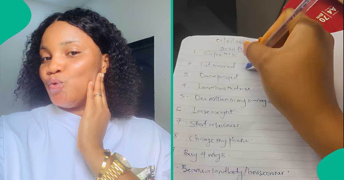 Lady displays her 2024 plan list as she looks forward to 2025 Lady displays her 2024 plan list as she looks forward to 2025