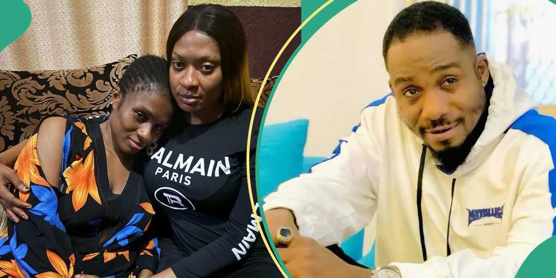 May Edochie with Junior Pope's wife. May Edochie with Junior Pope's wife.