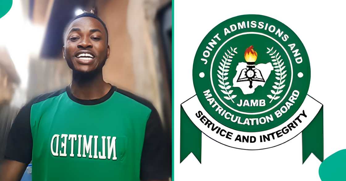 A Nigerian student displayed his new 2025 UTME result after rewriting the exam. A Nigerian student displayed his new 2025 UTME result after rewriting the exam.
