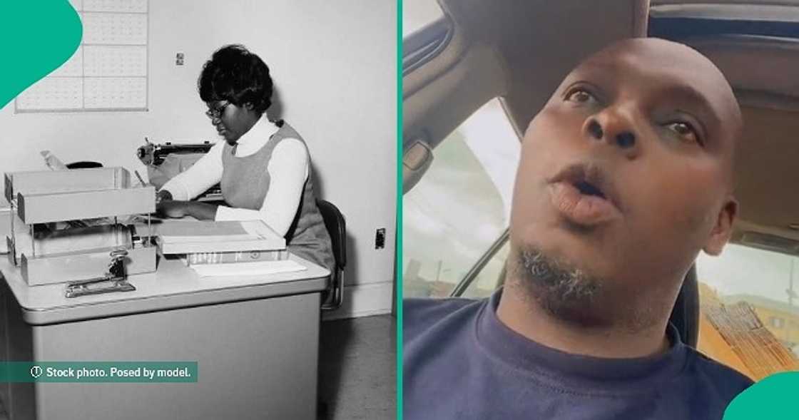 Nigerian boss cries out after opening his secretary's locker at the office. Nigerian boss cries out after opening his secretary's locker at the office.