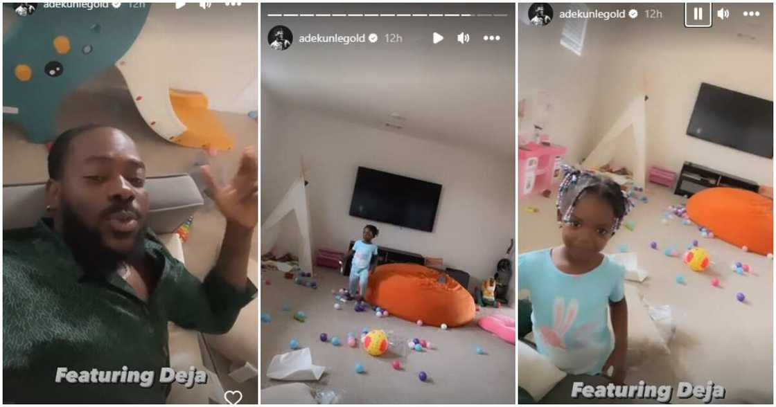 Singer Adekunle Gold and his daughter Singer Adekunle Gold and his daughter