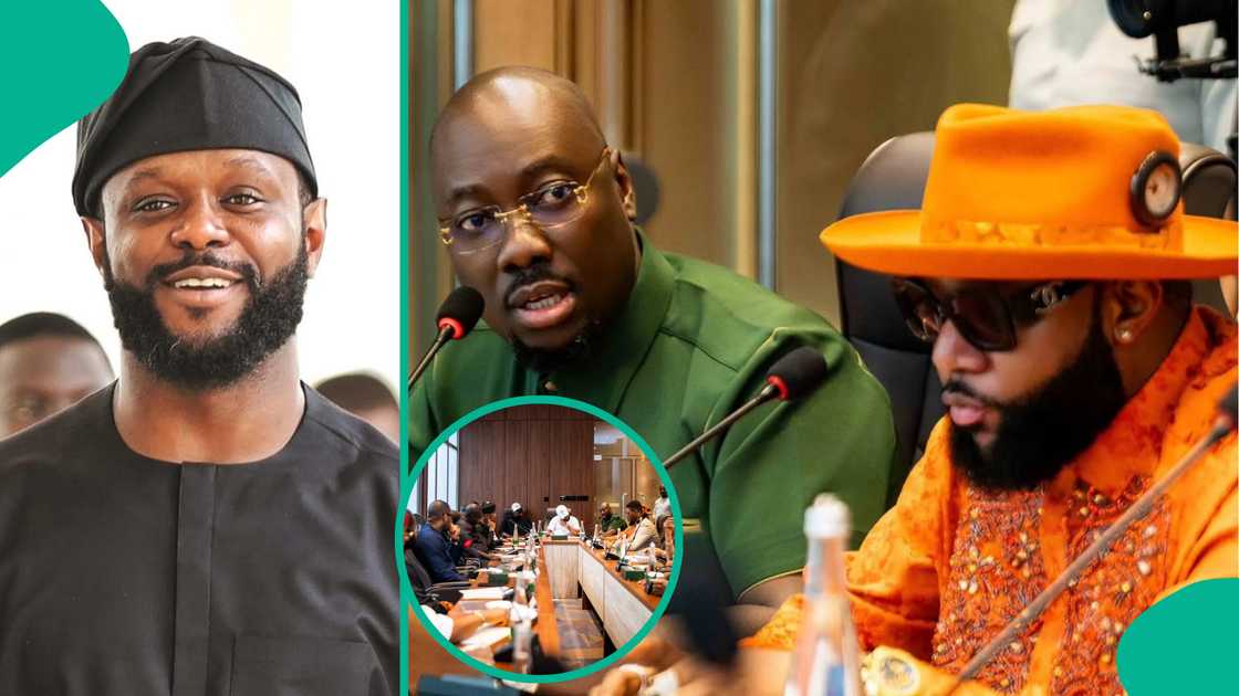 Obi Cubana shares pictures from meeting with Seyi Tinubu, other Igbo billionaires. Obi Cubana shares pictures from meeting with Seyi Tinubu, other Igbo billionaires.