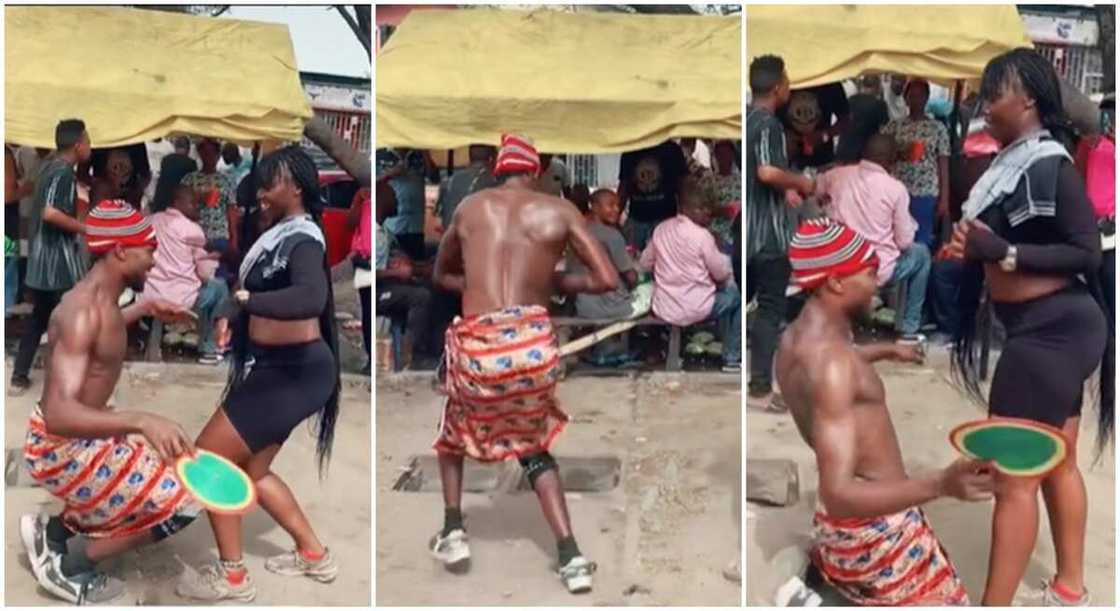 An Igbo traditional dancer in wrapper took to the streets, dances to Baby Oku by Flaour in stunning video. An Igbo traditional dancer in wrapper took to the streets, dances to Baby Oku by Flaour in stunning video.