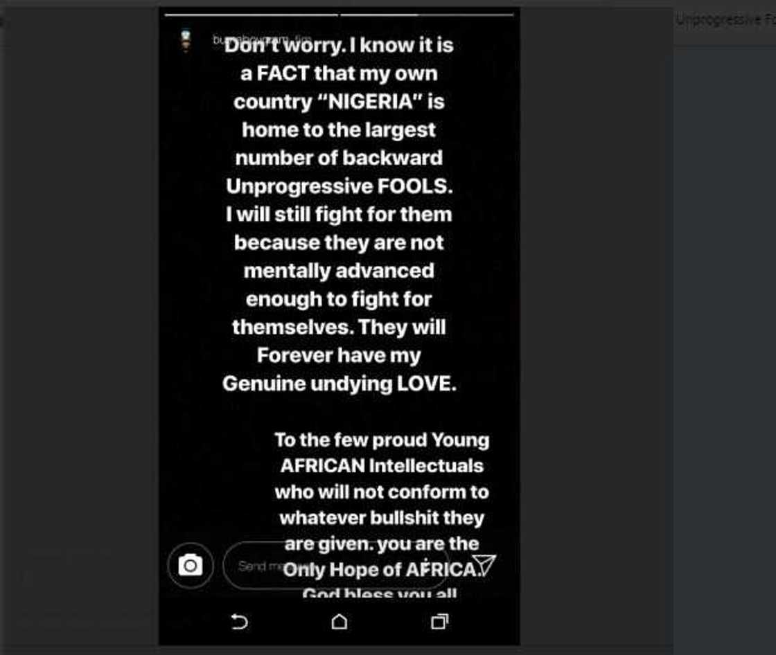 Nigeria is home to largest number of backward unprogressive fools - Burna Boy rants Nigeria is home to largest number of backward unprogressive fools - Burna Boy rants