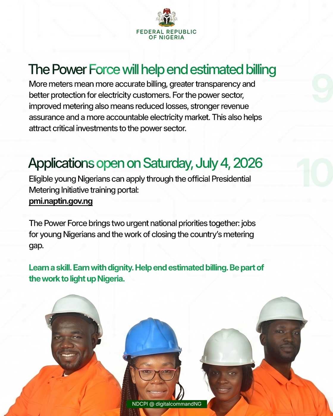 The Power Force opportunity for Nigerians introduced by President Bola Tinubu's administration The Power Force opportunity for Nigerians introduced by President Bola Tinubu's administration