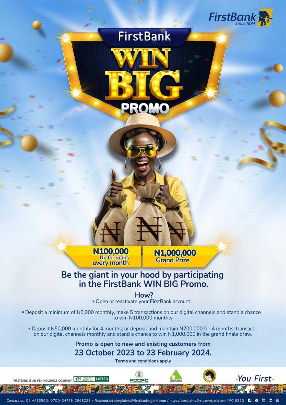 FirstBank Rewards Customers with 170,000,000 Worth of Cash Prizes in its Win Big Promo FirstBank Rewards Customers with 170,000,000 Worth of Cash Prizes in its Win Big Promo