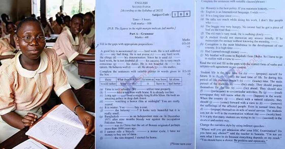 English exam questions English exam questions