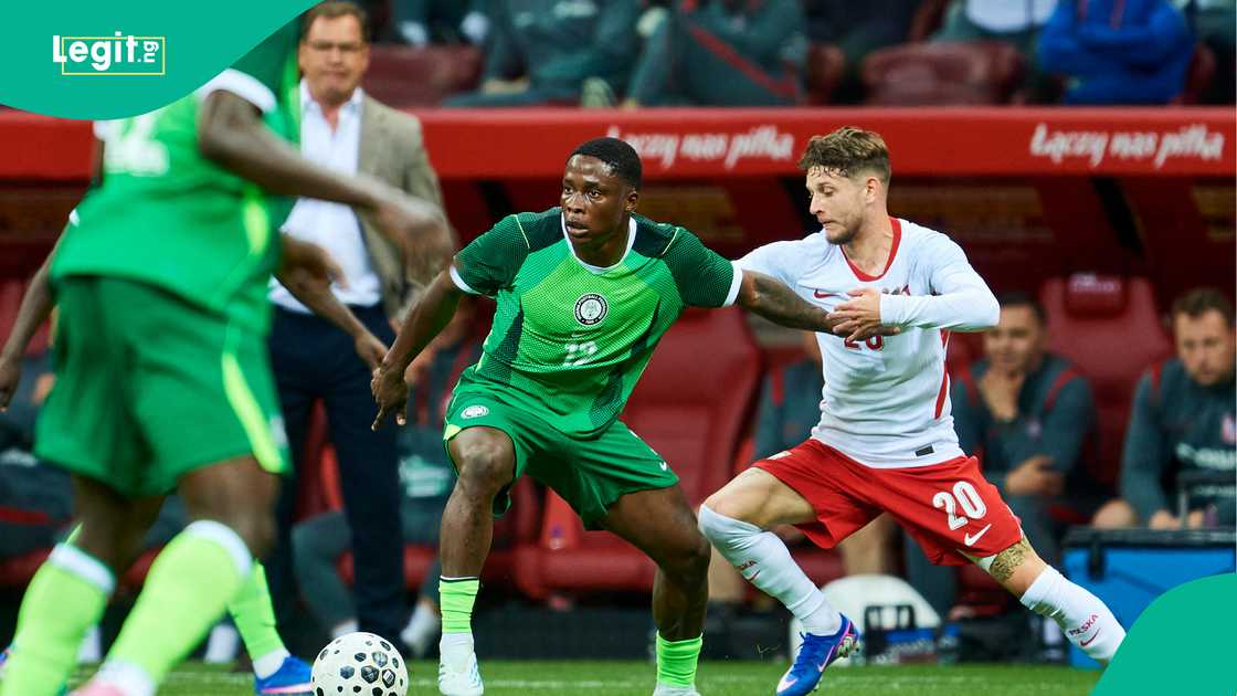 Nicola Zalewski of Poland runs with the ball against Nigeria at PGE Narodowy. Photo by Maciej Rogowski
