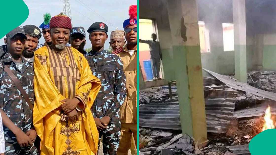 Masallacin Izala da aka kona yayin zagayen Takutaha a Kano Masallacin Izala da aka kona yayin zagayen Takutaha a Kano