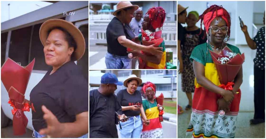 Toyin Abraham welcomes Ugandan comic actress Kansiime to Nigeria. Toyin Abraham welcomes Ugandan comic actress Kansiime to Nigeria.