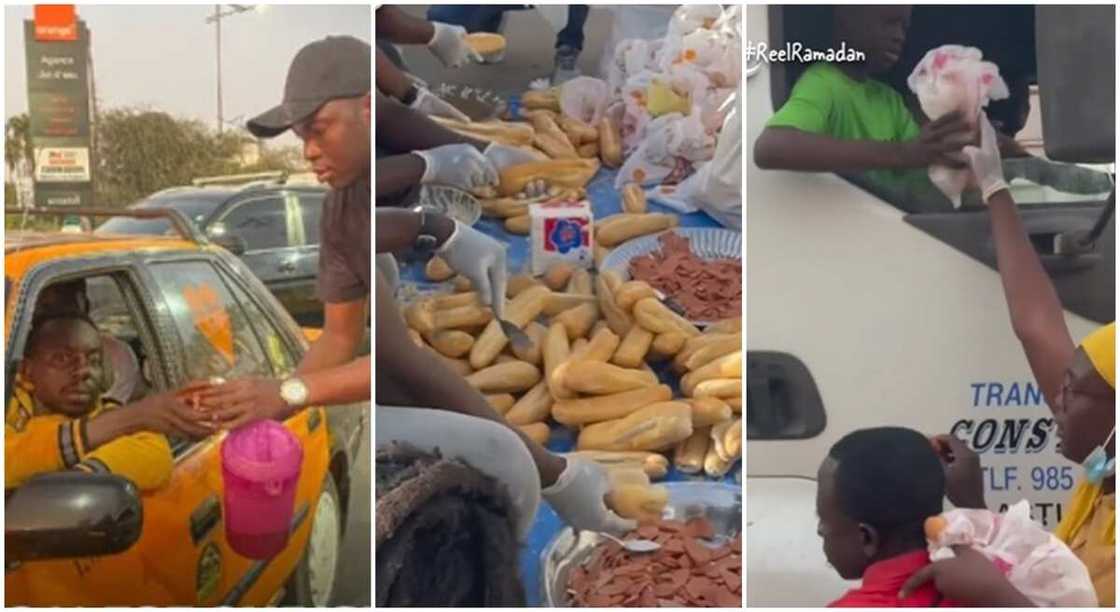 Christian youths give food to Muslims as they break their Ramadan fast. Christian youths give food to Muslims as they break their Ramadan fast.
