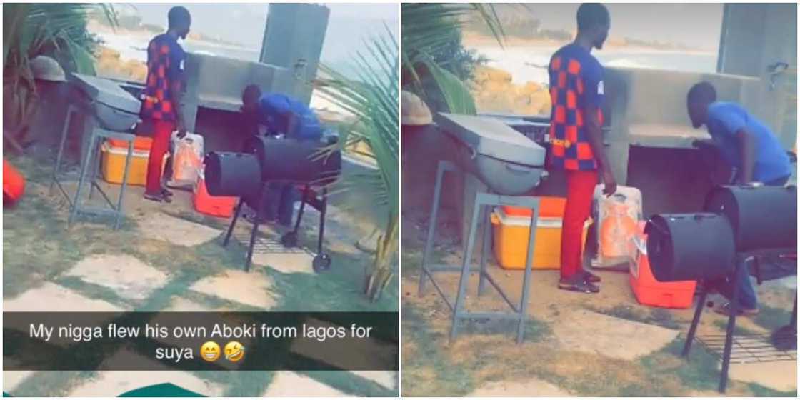 Singer Wizkid reportedly flies Mai Suya from Lagos to Ghana, crew member shares video Singer Wizkid reportedly flies Mai Suya from Lagos to Ghana, crew member shares video