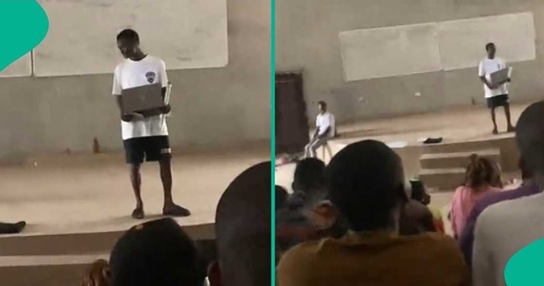 Lecturer asks student to take over class