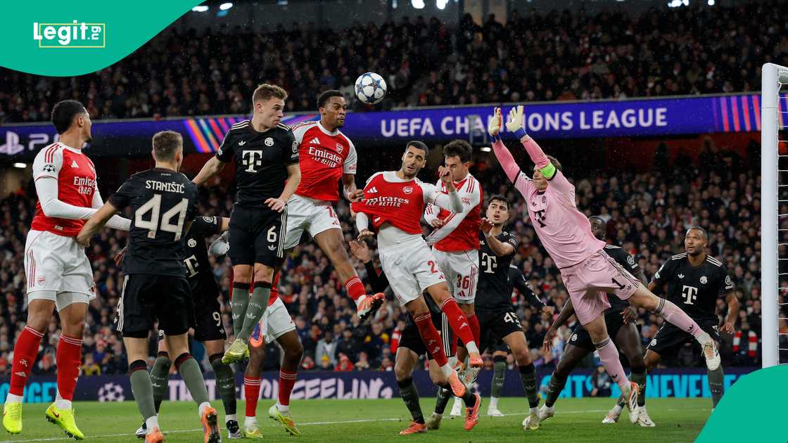 Arsenal, Bayern Munich z Emirates Stadium, London, UEFA Champions League. Arsenal, Bayern Munich z Emirates Stadium, London, UEFA Champions League.
