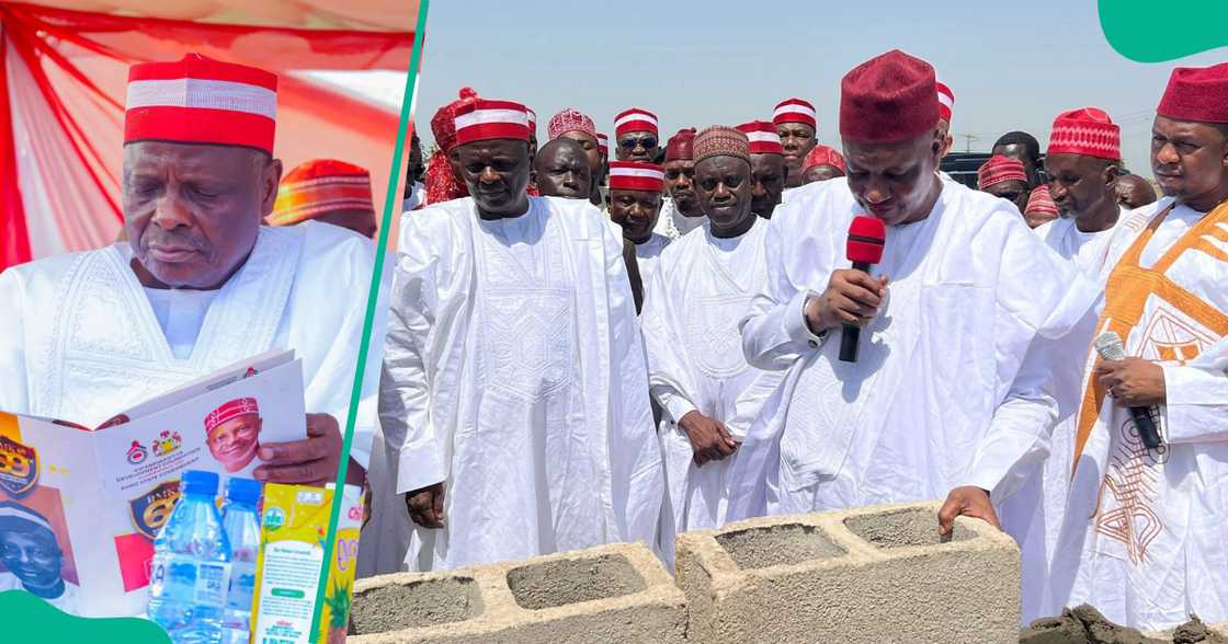 Kwankwaso ya gina tubalin gina jami'arsa ta likitanci a Kano Kwankwaso ya gina tubalin gina jami'arsa ta likitanci a Kano