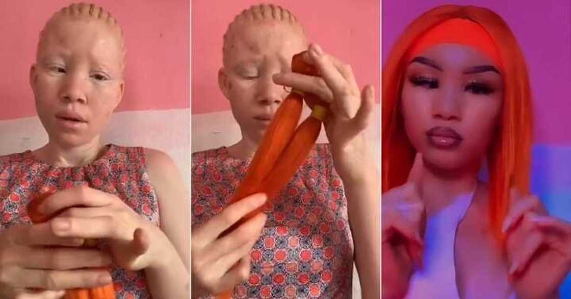 Albino lady transforms in sweet video Albino lady transforms in sweet video