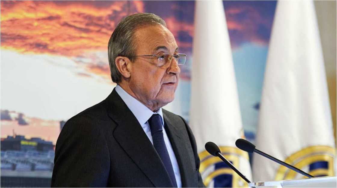 Angry Real Madrid President Florentino Perez Breaks Silence Over Newly-Formed European Super League Angry Real Madrid President Florentino Perez Breaks Silence Over Newly-Formed European Super League