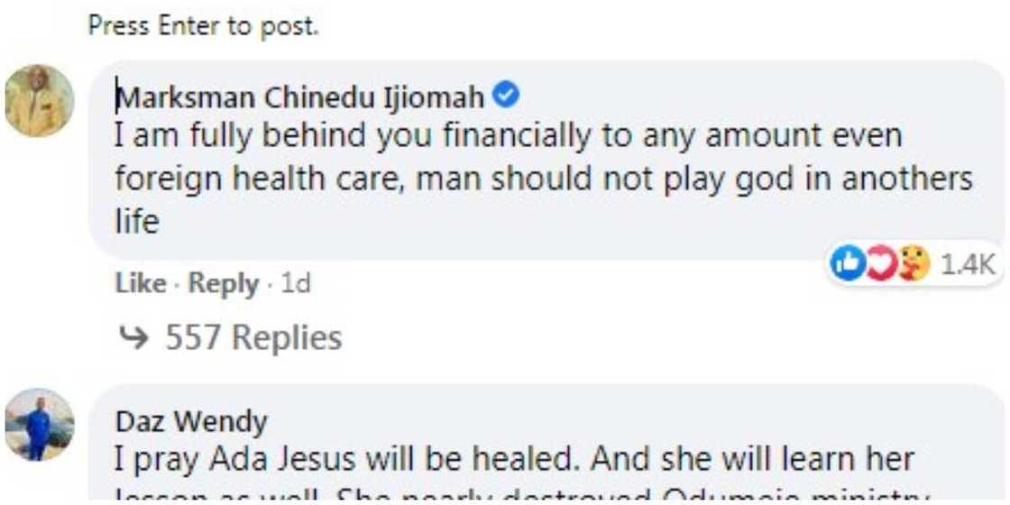 Nigerian Billionaire, Human Rights Activist Offer to Help Ada Jesus, Makes Crucial Vows, Sparks Reactions