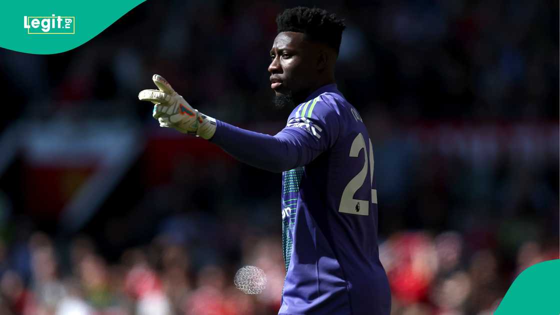 Andre Onana, Manchester United, Wolverhampton Wanderers, Old Trafford, Manchester, England, Premier League. Andre Onana, Manchester United, Wolverhampton Wanderers, Old Trafford, Manchester, England, Premier League.