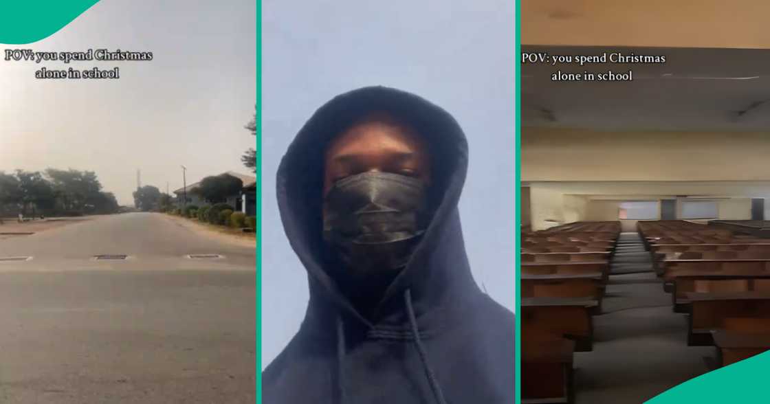 UNIBEN student who spent Christmas alone on campus shows how empty the school was UNIBEN student who spent Christmas alone on campus shows how empty the school was