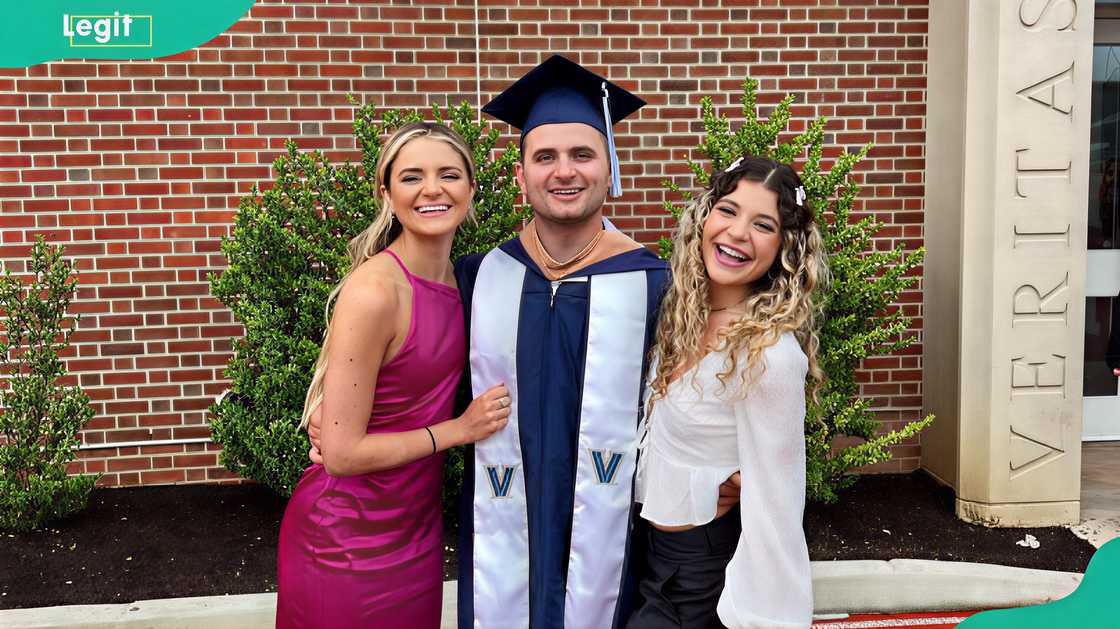 Kathy Giacalone's children, Samantha, Anthony Jr., snd Ava, at Villanova University