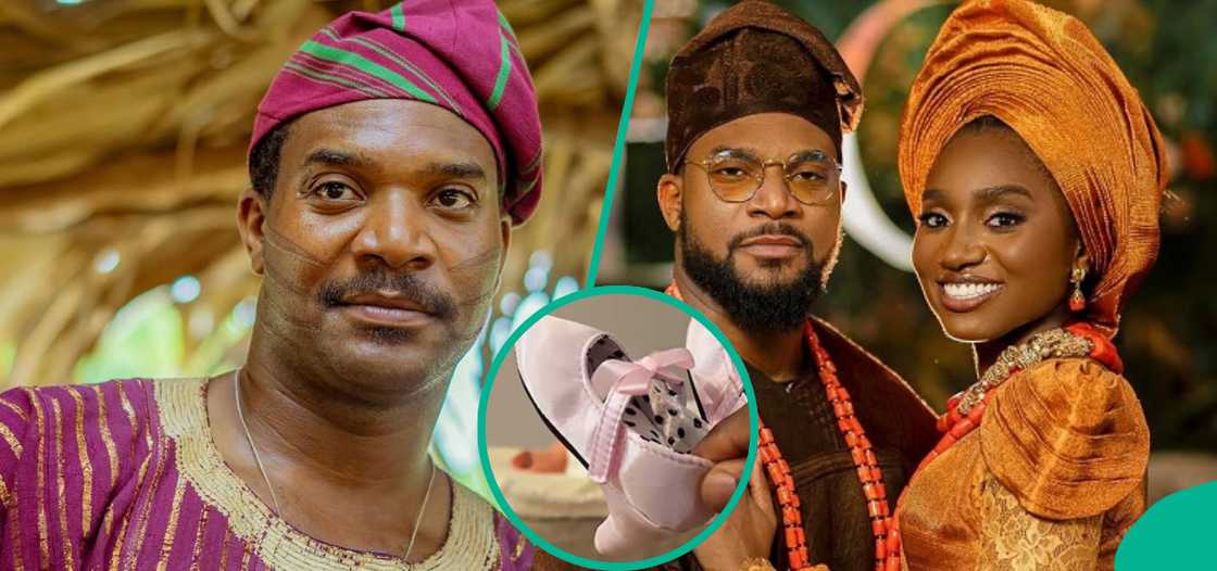 Kunle Remi shares video displaying the kind of shoes his wife bought for their baby girl. Kunle Remi shares video displaying the kind of shoes his wife bought for their baby girl.
