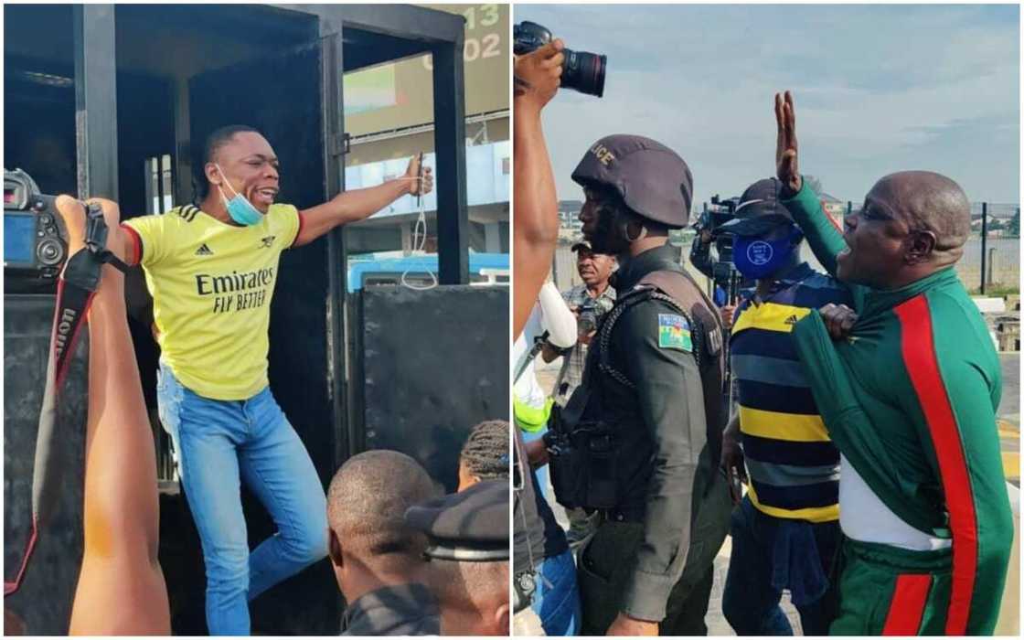 Hotunan yadda 'yan sanda suka yi ram da masu zanga-zanga a Lekki Tollgate