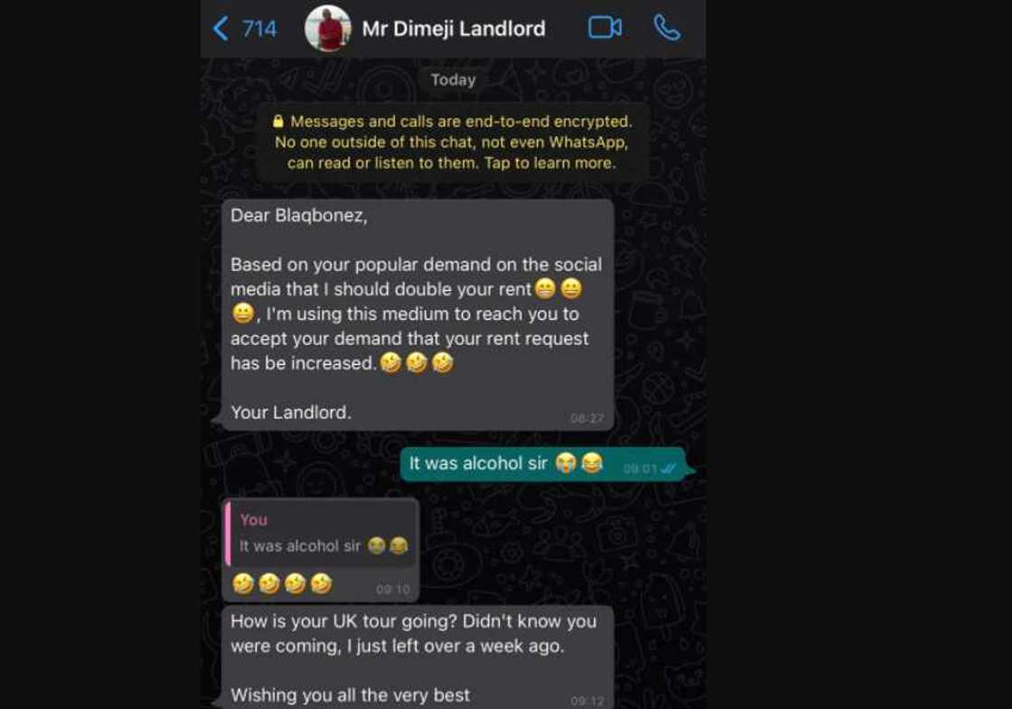 Blaqbonez and landlord Blaqbonez and landlord