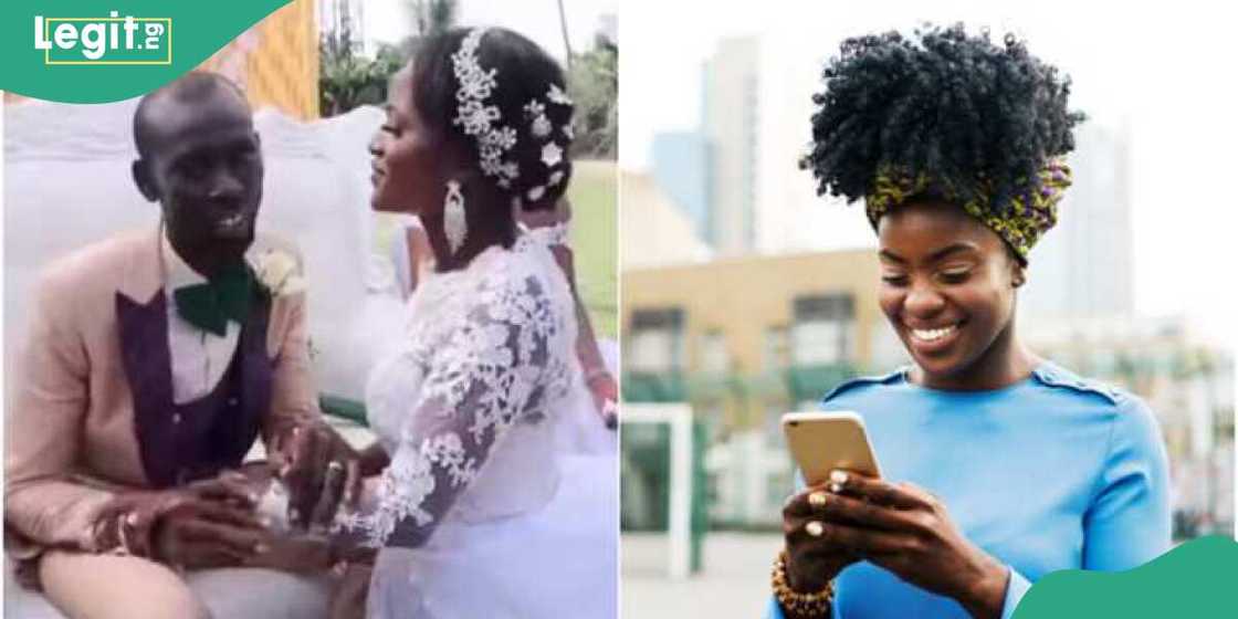 Mutane sun yi martani kan angon da ya ki sumbatar amaryarsa Mutane sun yi martani kan angon da ya ki sumbatar amaryarsa