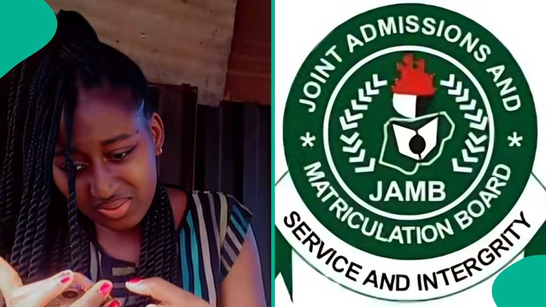 Nigerian lady reacts nervously as her sister checks her UTME 2026 JAMB result on phone, revealing an aggregate score of 213. Nigerian lady reacts nervously as her sister checks her UTME 2026 JAMB result on phone, revealing an aggregate score of 213.
