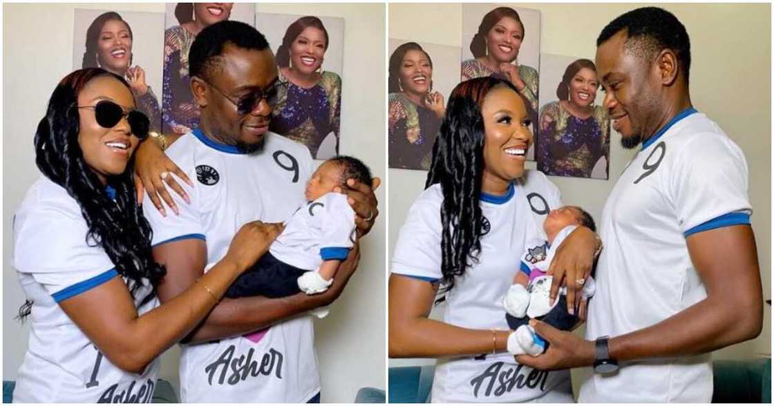 Actress Biola Bayo and her family Actress Biola Bayo and her family