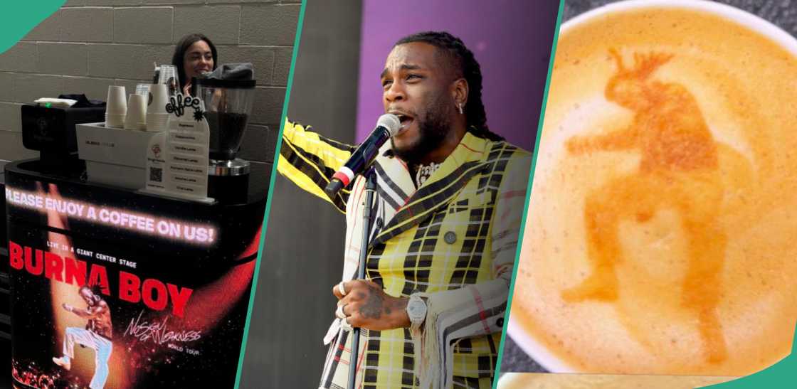Burna Boy sets up free coffee stand after fan falls asleep at his show
