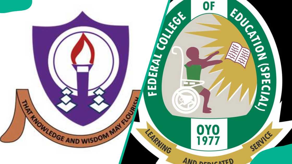 Federal College of Education (Special), Oyo and Alvan Ikoku Federal College of Education, Owerri logos. Federal College of Education (Special), Oyo and Alvan Ikoku Federal College of Education, Owerri logos.