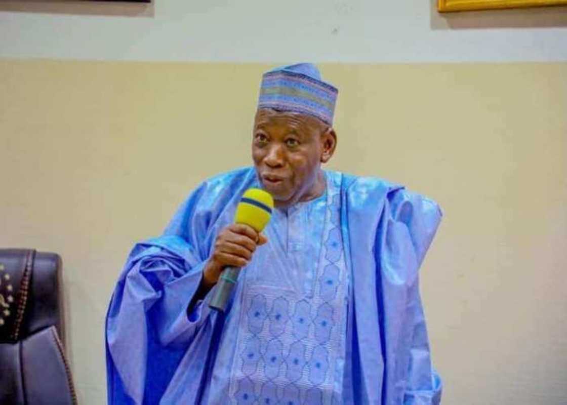 Gwamnan Kano, Dakta Ganduje. Gwamnan Kano, Dakta Ganduje.