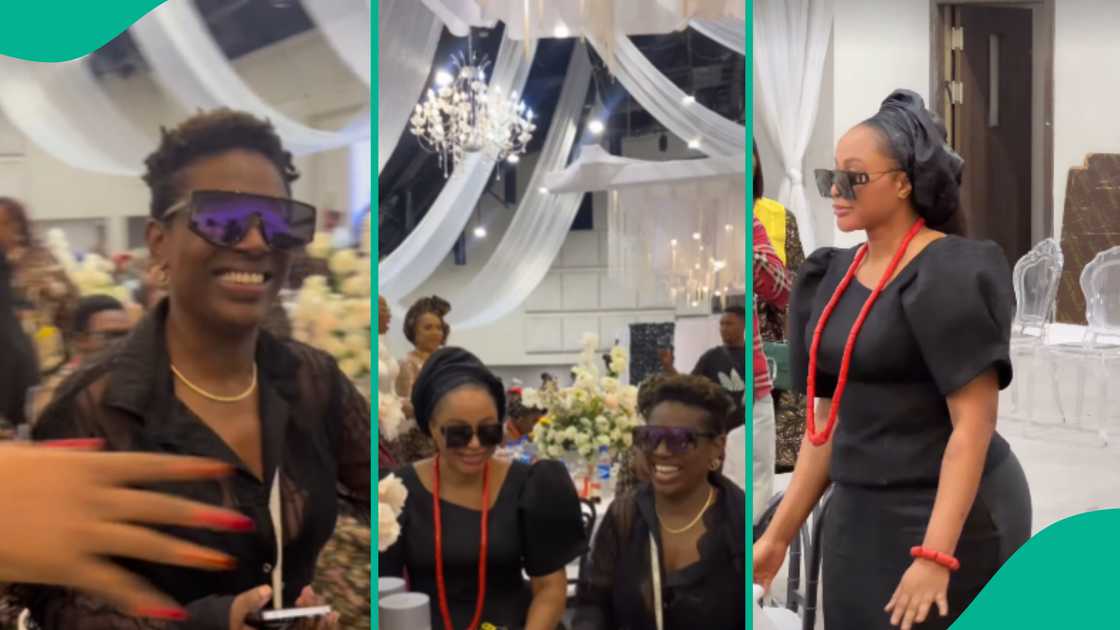 Annie Idibia's look at Mabel Makun's mum's burial trends. Annie Idibia's look at Mabel Makun's mum's burial trends.