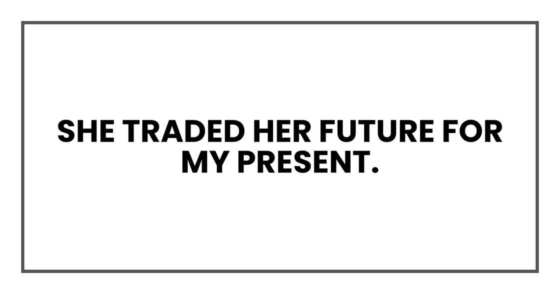 Reflection on sacrifice.