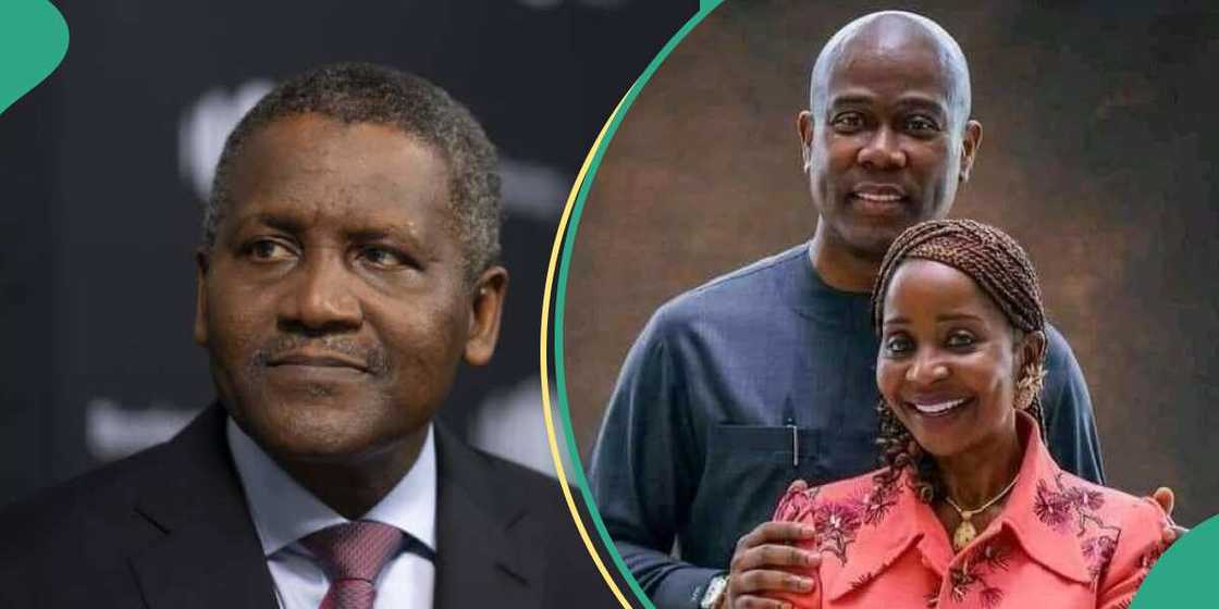 Dangote ya yi ta'aziyyar Herbert Wigwe a garin Legas.